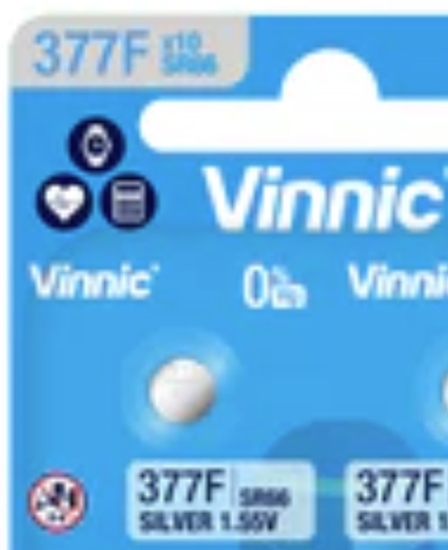 Picture of 377 baterijas Vinnic sudraba-oksīda SR626SW/0377 iepakojumā 1 gb.