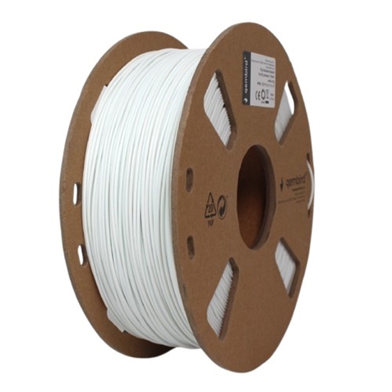Изображение 3D Printera izejmateriāls Kvēldiegs Gembird PLA Flexible White 1,75 mm 1kg