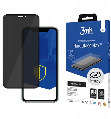 Picture of 3mk HardGlass Max Privacy pro Apple iPhone X/XS/11 Pro Black