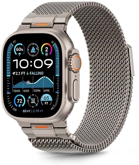 Изображение 4kom.pl TECH-PROTECT MILANO VANGUARD APPLE WATCH 8 / 9 / 10 / 11 / SE / ULTRA (44 / 45 / 46 / 49 MM) TITANIUM