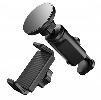 Picture of 4kom.pl Uchwyt Samolotowy do Samolotu na siedzenie do Telefonu 2w1 MagSafe + Zacisk / F100