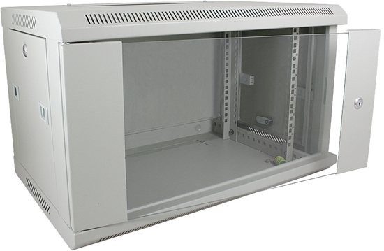 Изображение 6U 19'' Sienas komutācijas skapis/ 600 x 600 x 368mm/ Pelēks/ Nesalikts