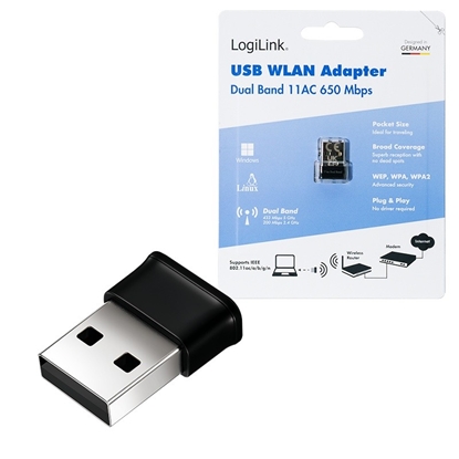 Изображение Adapter bezprzewodowy USB WLAN, 11ac, 650Mbit