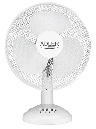 Picture of Adler | AD 7304 | Desk Fan | White | Diameter 40 cm | Number of speeds 3 | Oscillation | 45 W