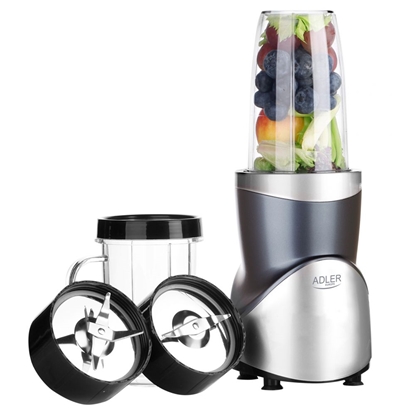 Изображение Adler Blender Smoothie Set | AD 4084 | Tabletop | 1200 W | Jar material BPA-Free | Jar capacity 0.3+0.5+0.5+0.7 L | Ice crushing | Stainless Steel
