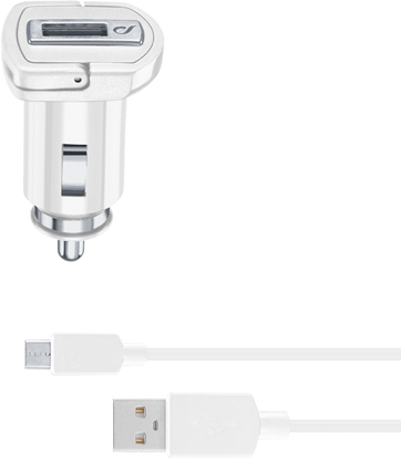 Attēls no adowarka adowarka samochodowa CellularLine z kablem danych i zczem microUSB 2A