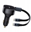 Picture of adowarka Baseus Baseus Enjoyment Retractable 2-in-1 Car Charger C+C 33W Cluster Black