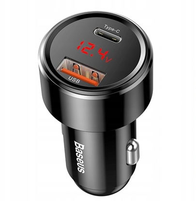 Attēls no adowarka Baseus Baseus Magic Series PPS digital display (Type-c PD+QC) Intelligent dual quick charging and car charging of 45W Black(*)