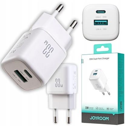Attēls no adowarka Joyroom adowarka sieciowa Joyroom JR-TG7 33W USB-A + USB-C - biaa