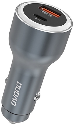 Attēls no adowarka samochodowa USB-A USB-C PD QC LED 120W - szary adowarka samochodowa USB-A USB-C PD QC LED 120W - szary