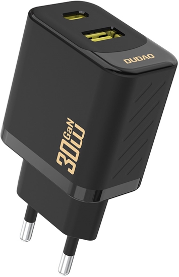 Picture of adowarka sieciowa USB-A USB-C GaN PD 30W - czarna adowarka sieciowa USB-A USB-C GaN PD 30W - czarna