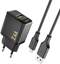 Picture of adowarka sieciowa USB-A z kablem USB-A - iPhone Lightning 2.4A GaN EU - czarna adowarka sieciowa USB-A z kablem USB-A - iPhone Lightning 2.4A GaN EU - czarna