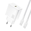 Picture of adowarka sieciowa USB-C z kablem USB-C GaN PD 30W - biaa adowarka sieciowa USB-C z kablem USB-C GaN PD 30W - biaa