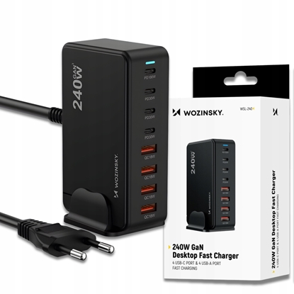 Attēls no adowarka Wozinsky Stacja adujca Wozinsky 240W GaN QC3 - czarna