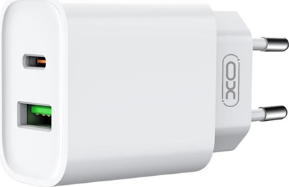 Attēls no adowarka Xo adowarka Sieciowa Ce02A Pd 20W Qc 3.0 18W 1X Usb 1X Usb-C Biaa + Kabel Usb-C  Usb-C