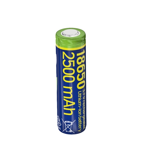 Picture of Akumulator litowo-jonowy typ 18650 (10C), 3.7V, 2500mAh z płaskimi biegunami 