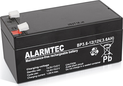 Attēls no Alarmtec Akumulator 12V 3.6Ah AGM Alarmtec BP3.6-12