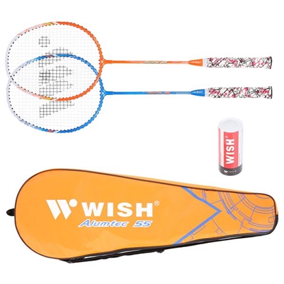 Attēls no ALUMTEC 55K BADMINTONA RAKETU KOMPLEKTS 3 DAĻU SHUTTLECOCKS Wish