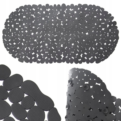 Attēls no Aptel Mata antypolizgowa azienkowa do azienki wanny szara 68x34cm ORION 530308