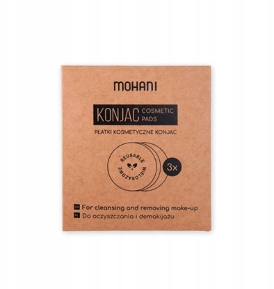 Attēls no Aptel MOHANI_Konjac wielorazowe patki kosmetyczne 3szt.