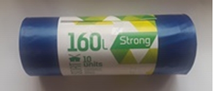 Attēls no Atkritumu maisi SORTEX, 160L, 75x115 cm, 50 mk, zili, 10 gab.