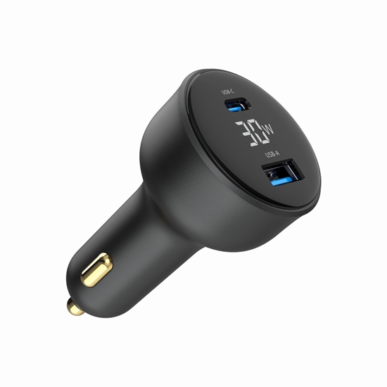 Picture of Auto lādētājs Gembird 2-port USB Car Fast Charger 30W Black