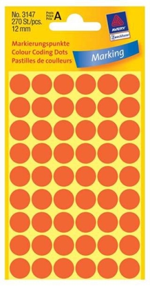 Attēls no Avery Zweckform ETYK.ZF 3147 12 MM KÓKA CZER.ODBLASKOWE ETYKIETA - 3147 N