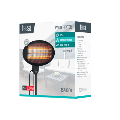 Attēls no Ārtelpu un iekštelpu infrasarkanais sildītājs | Aizsardzības klase: IPX4 | 2000W