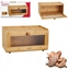 Изображение Bamboo bread bin with acrylic front, 40 × 24.5 × 19 cm, Klausberg KB 7924