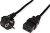 Изображение Barošanas kabelis Schuko IEC320-C19, 16A, 2m, Roline