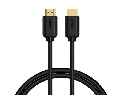 Attēls no Baseus HDMI-HDMI cable| 2.0 | 4K 60Hz | 3D | HDR | 18Gbps | 1m (black)