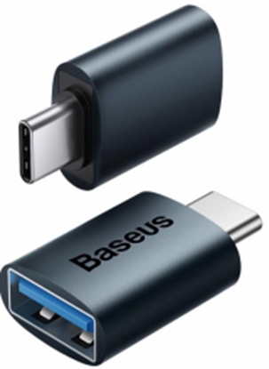 Attēls no Adapteris Baseus Ingenuity Series USB Type C Male to USB-A Female Blue