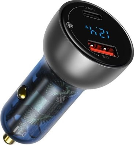 Picture of Baseus Particular Digital Display QC+PPS Dual Quick Charger Car Charger 65W Silver