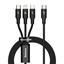 Attēls no Baseus Rapid Series 3-in-1 USB Type-C Cable PD 20W 1.5m