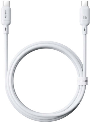 Изображение Baseus Silky Ser.Charging Cable Type-C to Type-C 100W 1m White