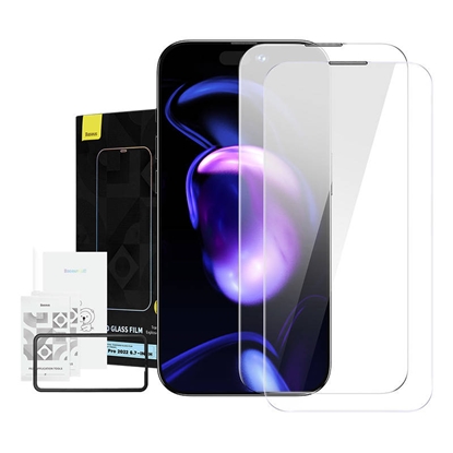 Attēls no Baseus Crystal aizsargstikls telefonam iPhone 14 P