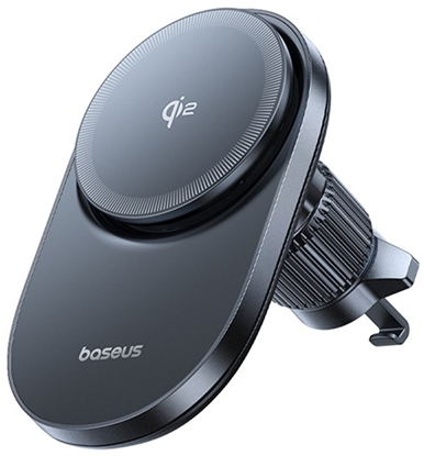 Изображение Baseus Uchwyt magnetyczny z adowark indukcyjn do smartfona na kratk nawiewu Qi2- czarny Uchwyt magnetyczny z adowark indukcyjn do smartfona na kratk nawiewu Qi2- czarny