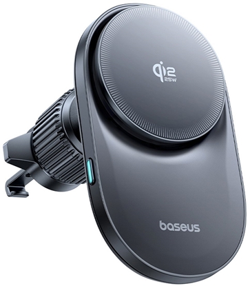 Изображение Baseus Uchwyt samochodowy magnetyczny z adowark wentylatorem na kratk Qi2.2 - czarny Uchwyt samochodowy magnetyczny z adowark wentylatorem na kratk Qi2.2 - czarny