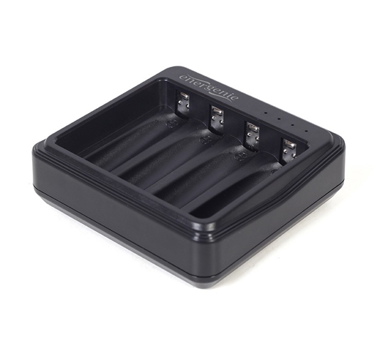 Изображение Bateriju lādētājs Gembird USB 4-slot for AA/ AAA Black