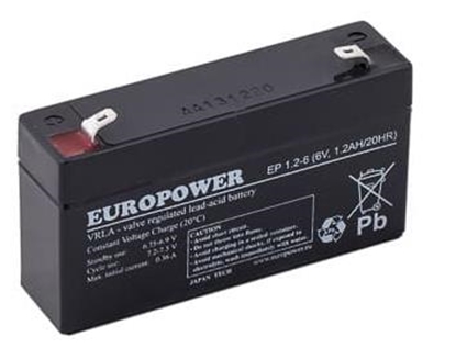 Attēls no BATTERY 6V 4.5AH VRLA/EP4.5-6 EUROPOWER EMU