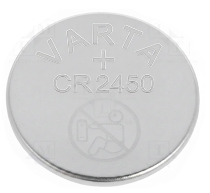 Изображение Battery: lithium | 3V | CR2450,coin | Ø24x5mm | 590mAh