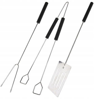 Изображение BBQ Zestaw przyborów do grilla stalowy 3 ele. BBQ 489176