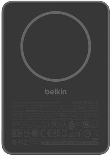 Изображение Belkin BoostCharge Slim 5000mAh mag.Powerb. 7,5W schw.BPD010hqBK
