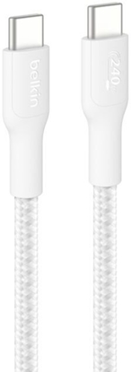 Picture of Belkin USB-C/USB-c Kabel 240W 3m geflochten, weiß    CAB025hq3MWH