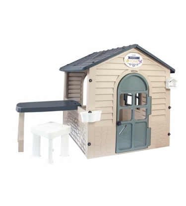 Attēls no Bērnu dārza mājiņa ar galdu un krēslu 122x175x120,5 cm 13010, Mochtoys