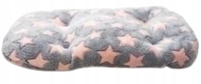 Attēls no Bimbay LEGOWISKO PIKOLO nr.3 szare+róowe gwiazdki 75 x 60 cm