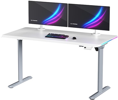 Attēls no Biurko Ultradesk Biurko dla gracza QUEST, 140x70cm, 72-120cm, szary-biay