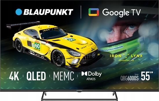 Изображение Blaupunkt telewizor Smart TV Google TV UHD Q-LED 55" czarny 55QBG6000S