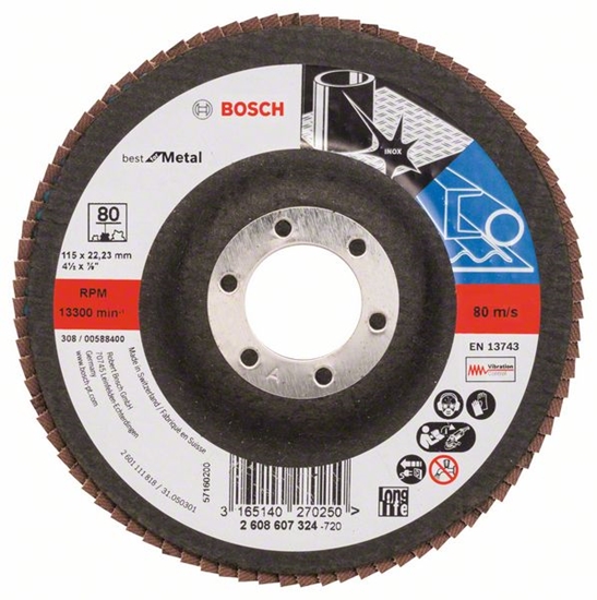 Picture of Bosch Listkowa tarcza szlifierska X571 P80 115mm (2608607324)