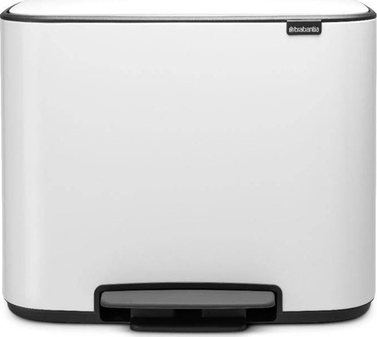 Picture of Brabantia Bo Pedal Bin white, 11 + 23 L